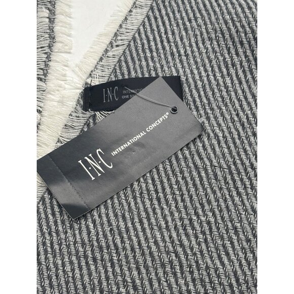 Inc International Concepts Two-Tone Shine Scarf/ Wrap, Black - Picture 5 of 8